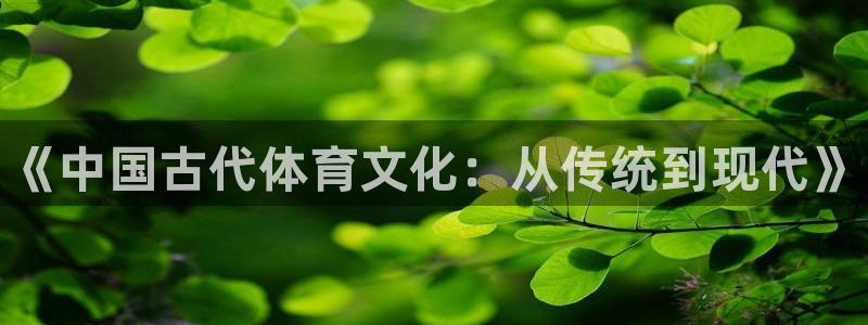 yy易游官网下载平台是正规平台吗知乎：《中国古代体育文化：从